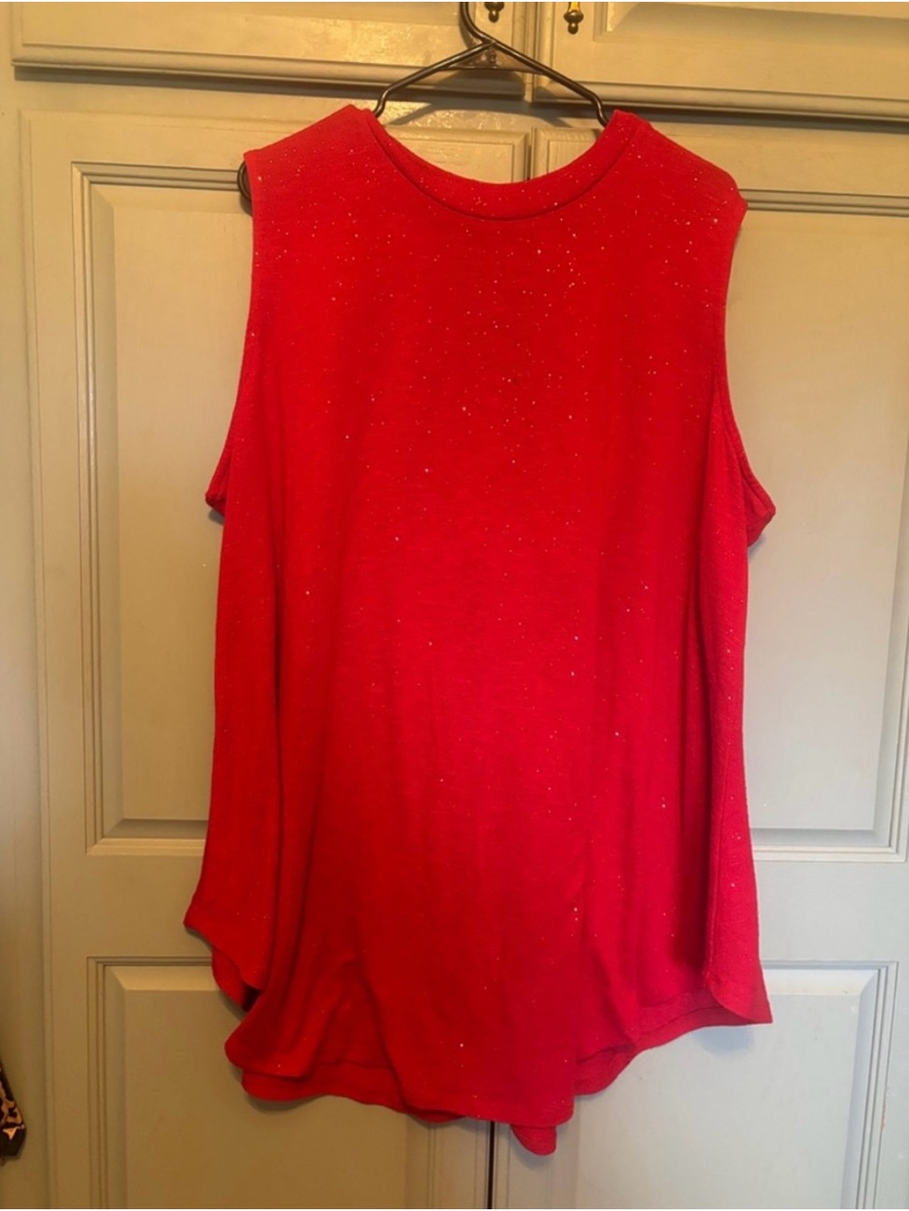 Lane Bryant Red Sparkle Sleeveless Tank - Picture 3 of 3
